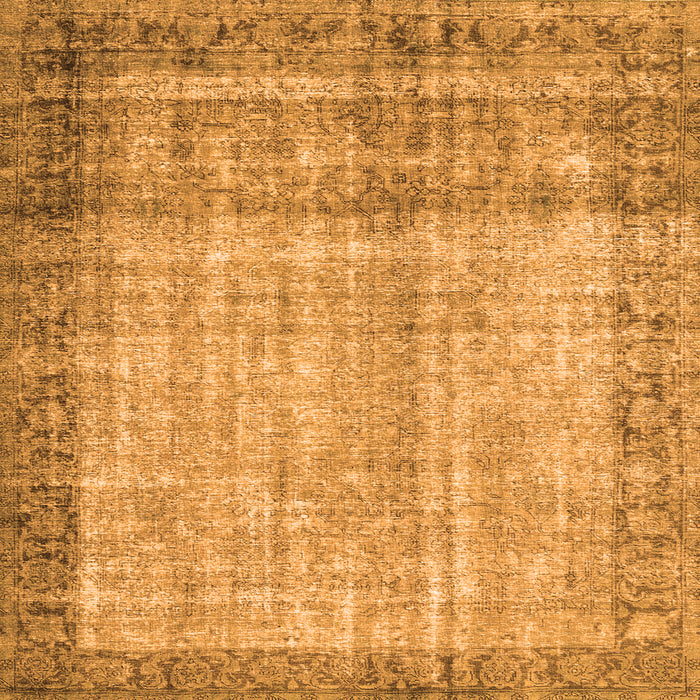 Serging Thickness of Persian Orange Traditional Rug, tr3702org