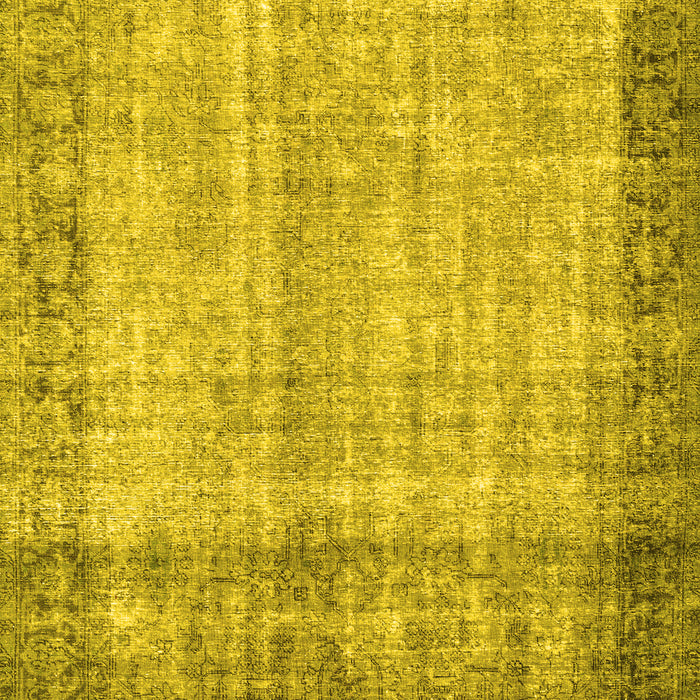 Machine Washable Persian Yellow Traditional Rug, wshtr3702yw