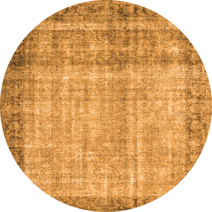 Square Persian Orange Traditional Rug, tr3702org