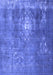 Machine Washable Persian Blue Bohemian Rug, wshtr3703blu