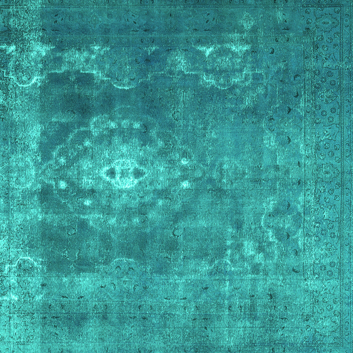 Square Persian Turquoise Bohemian Rug, tr3703turq