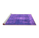 Sideview of Machine Washable Persian Purple Bohemian Area Rugs, wshtr3703pur