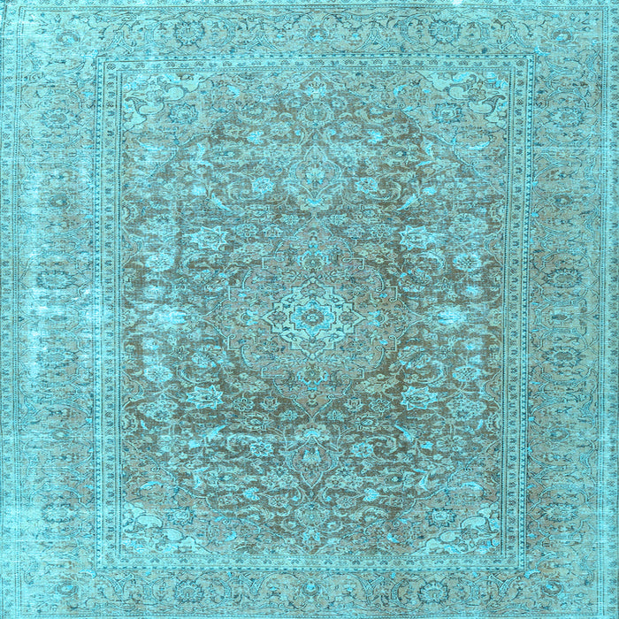 Square Persian Light Blue Traditional Rug, tr3704lblu