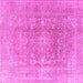 Square Persian Pink Traditional Rug, tr3704pnk