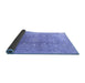 Sideview of Persian Blue Traditional Rug, tr3704blu