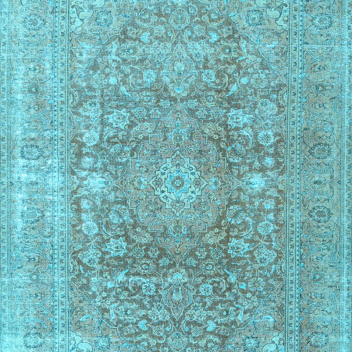 Machine Washable Persian Light Blue Traditional Rug, wshtr3704lblu