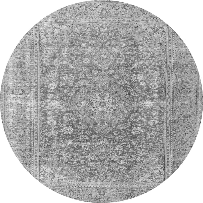 Machine Washable Persian Gray Traditional Rug, wshtr3704gry