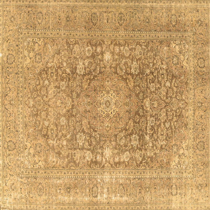 Square Machine Washable Persian Brown Traditional Rug, wshtr3704brn