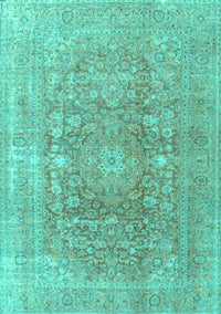 Persian Turquoise Traditional Rug, tr3704turq