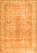 Serging Thickness of Machine Washable Persian Orange Traditional Area Rugs, wshtr3705org