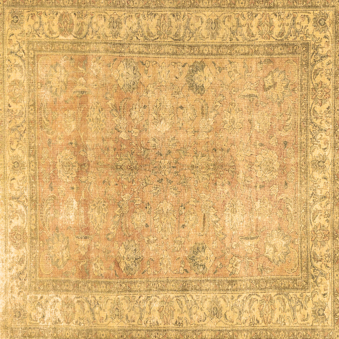 Square Persian Brown Traditional Rug, tr3705brn