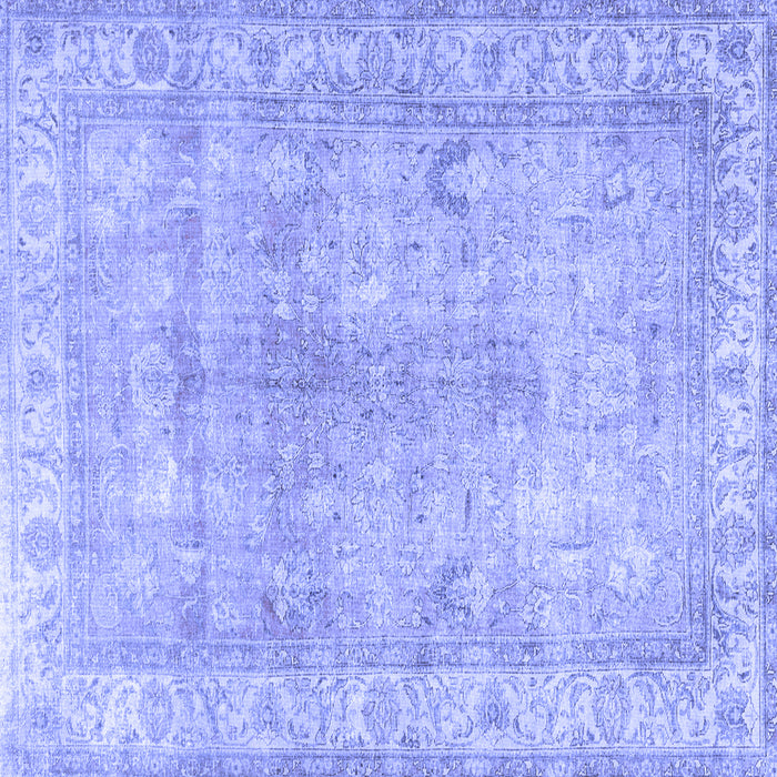 Square Persian Blue Traditional Rug, tr3705blu