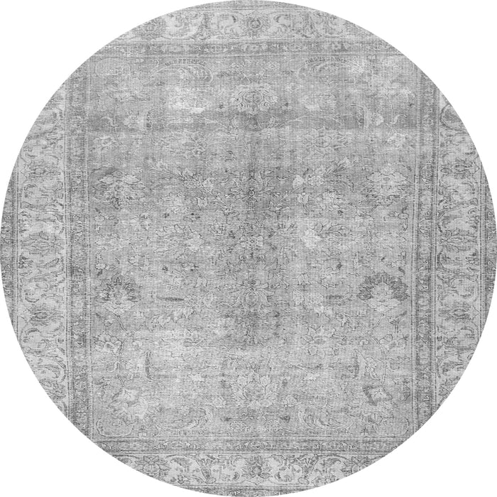 Square Persian Gray Traditional Rug, tr3705gry