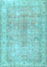 Persian Light Blue Traditional Rug, tr3705lblu