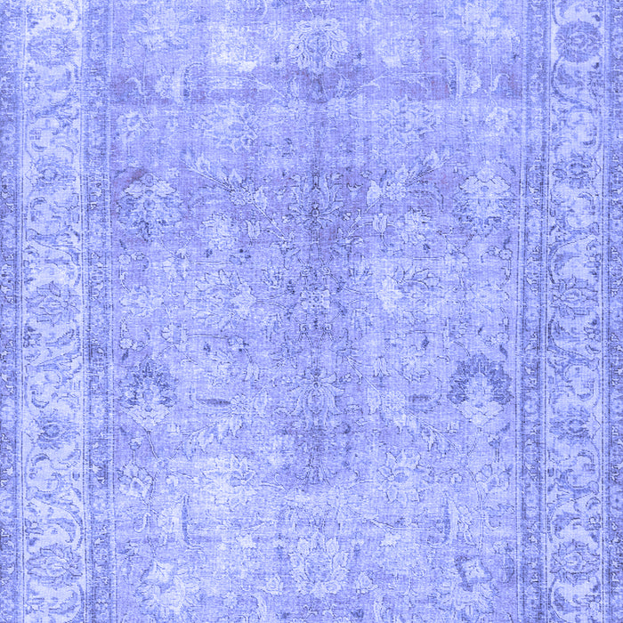 Machine Washable Persian Blue Traditional Rug, wshtr3705blu