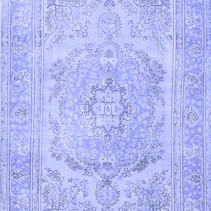 Machine Washable Persian Blue Traditional Rug, wshtr3706blu