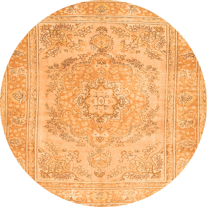 Machine Washable Persian Orange Traditional Area Rugs, wshtr3706org
