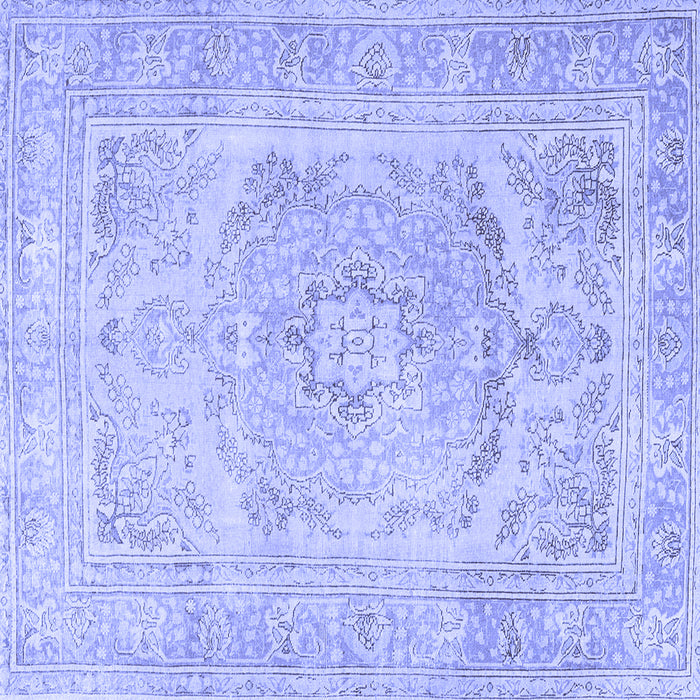 Square Persian Blue Traditional Rug, tr3706blu
