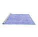 Sideview of Machine Washable Persian Blue Traditional Rug, wshtr3706blu