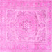 Square Persian Pink Traditional Rug, tr3706pnk