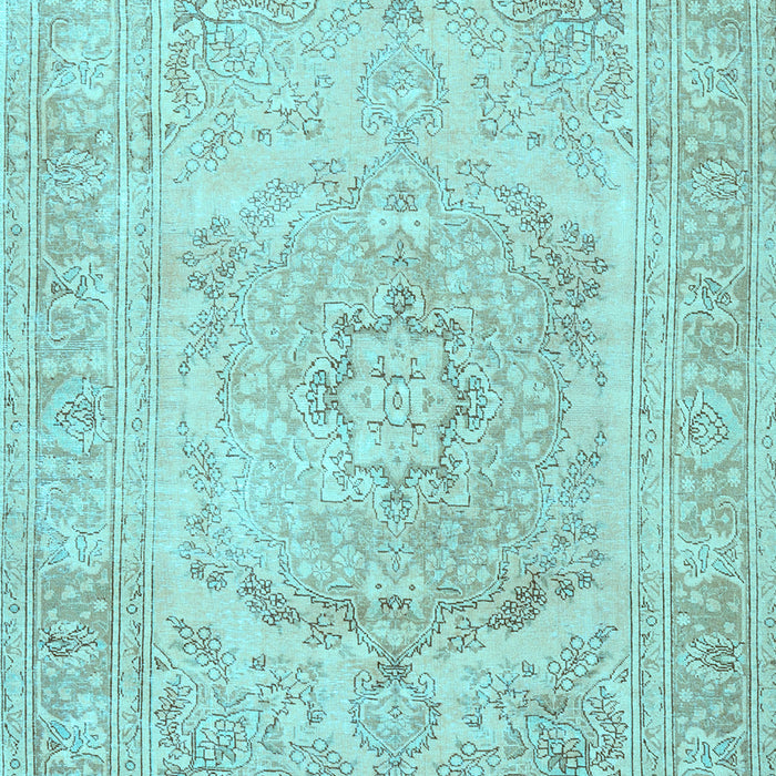 Machine Washable Persian Light Blue Traditional Rug, wshtr3706lblu