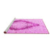 Sideview of Machine Washable Persian Pink Traditional Rug, wshtr3707pnk