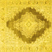 Square Persian Yellow Traditional Rug, tr3707yw