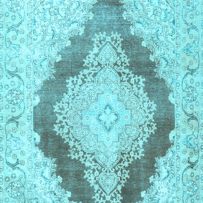 Machine Washable Persian Light Blue Traditional Rug, wshtr3707lblu