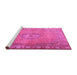 Sideview of Machine Washable Persian Pink Traditional Rug, wshtr3708pnk