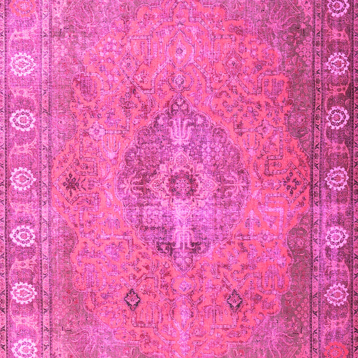 Machine Washable Persian Pink Traditional Rug, wshtr3708pnk