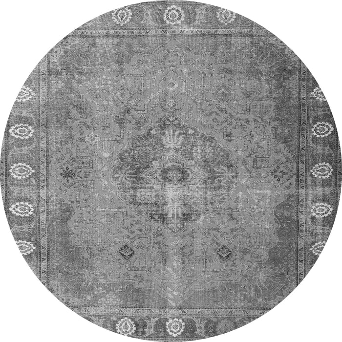 Machine Washable Persian Gray Traditional Rug, wshtr3708gry