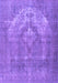 Machine Washable Persian Purple Traditional Area Rugs, wshtr3709pur