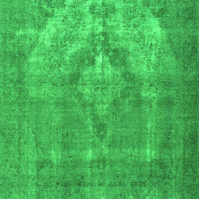 Serging Thickness of Machine Washable Persian Green Traditional Area Rugs, wshtr3709grn