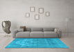 Machine Washable Persian Light Blue Traditional Rug in a Living Room, wshtr3709lblu