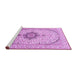 Sideview of Machine Washable Medallion Purple Traditional Area Rugs, wshtr370pur