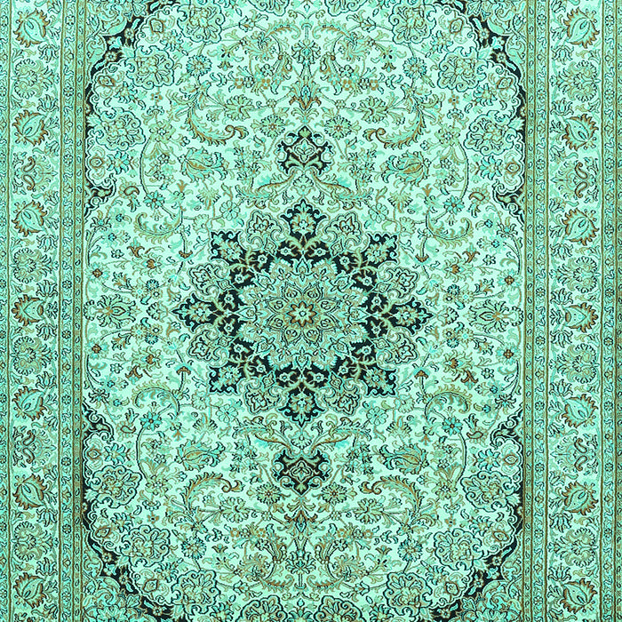 Medallion Turquoise Traditional Rug, tr370turq
