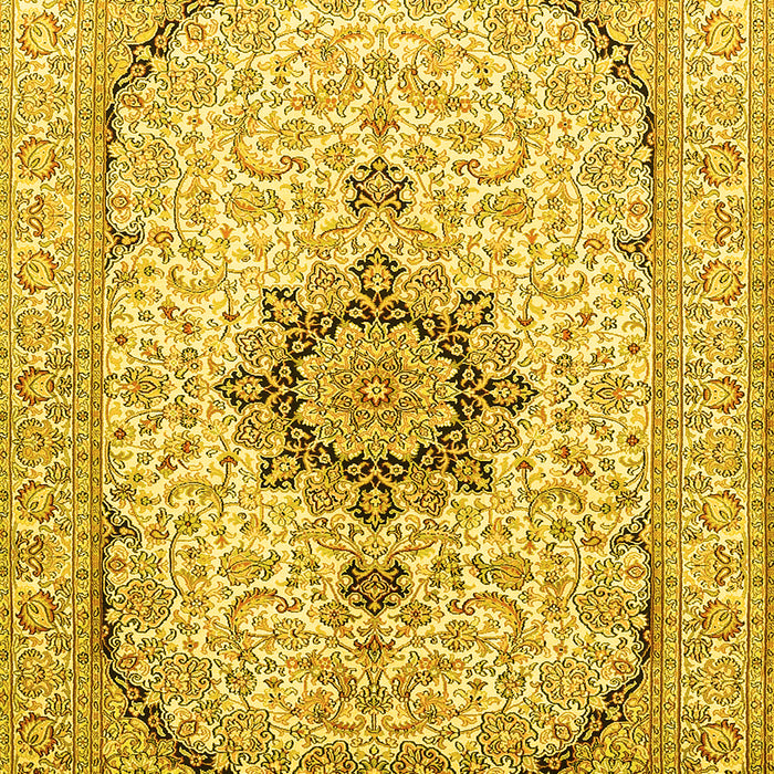 Medallion Yellow Traditional Rug, tr370yw