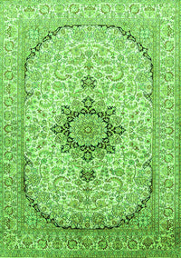 Medallion Green Traditional Rug, tr370grn