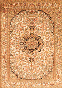 Medallion Orange Traditional Rug, tr370org