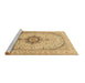 Sideview of Machine Washable Medallion Brown Traditional Rug, wshtr370brn