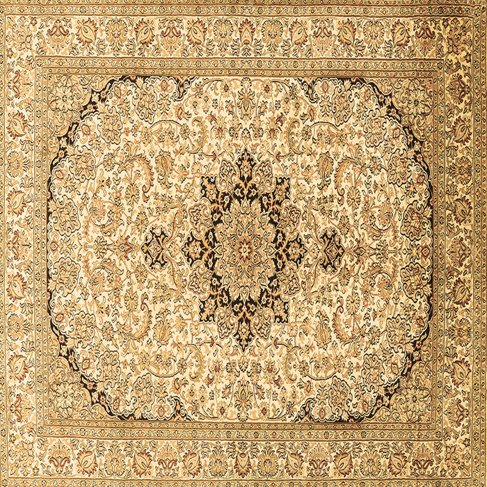 Square Medallion Brown Traditional Rug, tr370brn