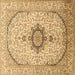 Square Medallion Brown Traditional Rug, tr370brn