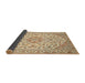 Sideview of Traditional Brown Gold Medallion Rug, tr371