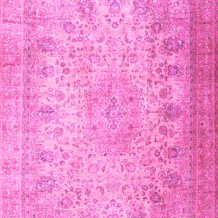 Machine Washable Persian Pink Traditional Rug, wshtr3710pnk