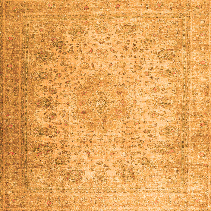 Serging Thickness of Persian Orange Traditional Rug, tr3710org