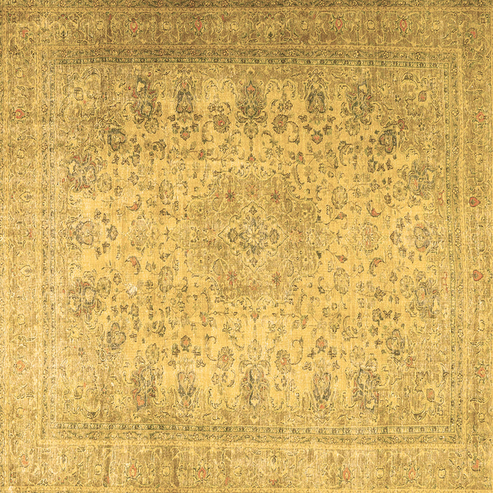 Square Persian Brown Traditional Rug, tr3710brn