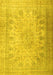 Machine Washable Persian Yellow Traditional Rug, wshtr3710yw