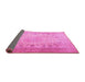 Sideview of Persian Pink Traditional Rug, tr3710pnk