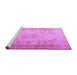 Sideview of Machine Washable Persian Purple Traditional Area Rugs, wshtr3710pur