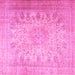Square Persian Pink Traditional Rug, tr3710pnk